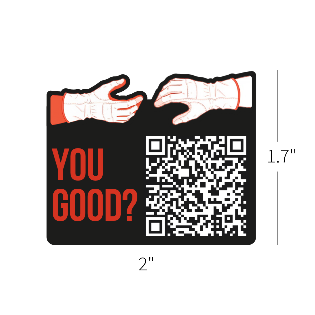 2 by 1.7 inch sticker mockup